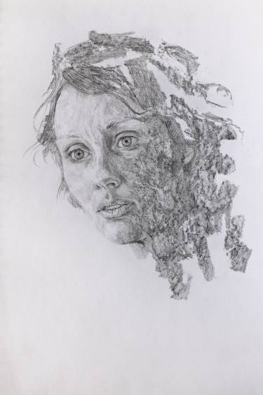 375x564 study for an oxidized face drawing - Face Study Drawing