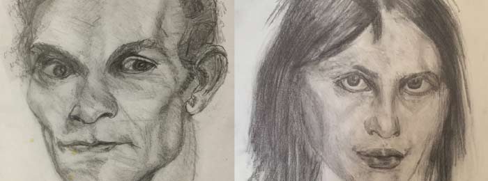 700x260 Copy Drawings Of N Fechin - Face Study Drawing