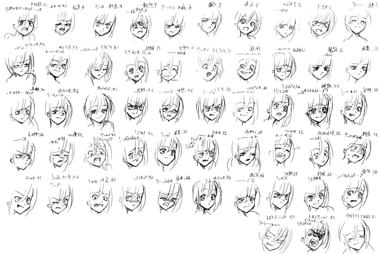 Facial Expressions Chart Drawing at PaintingValley.com | Explore ...