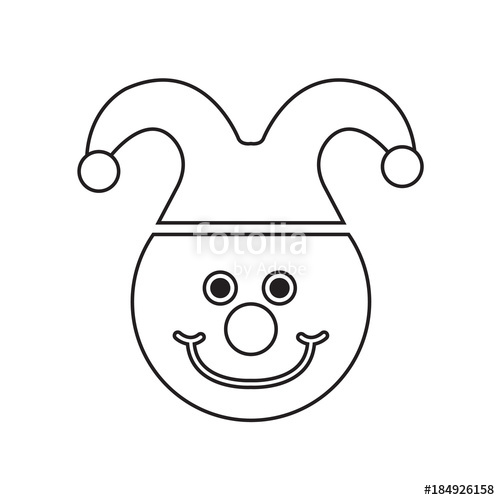 500x500 clown face drawing coloring pages for kids vector stock stock - Facial Expressions Drawing For Kids