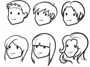 302x224 Drawing People - Facial Expressions Drawing For Kids
