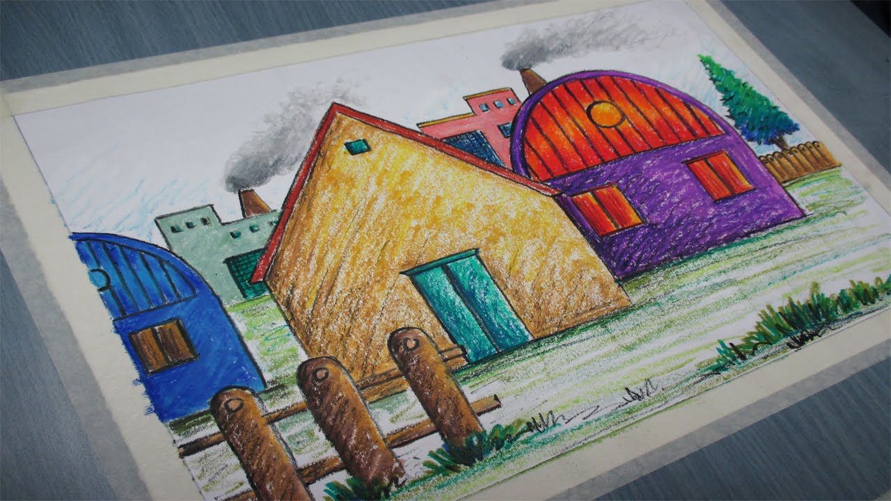 1280x720 How To Draw Factories Step - Factories Drawing