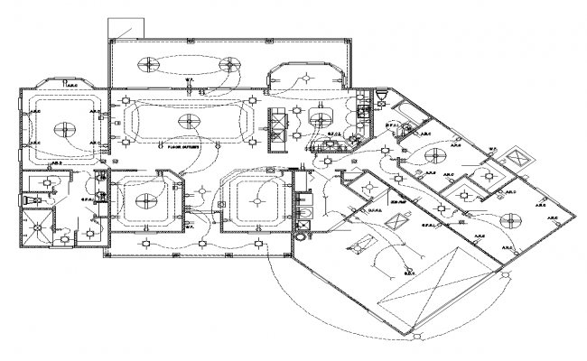 650x400 factory building detail plan layout - Factory Building Drawing