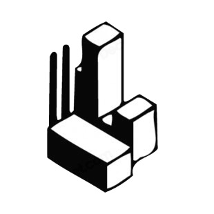 310x310 factory drawing buildings decals, decal sticker - Factory Drawing