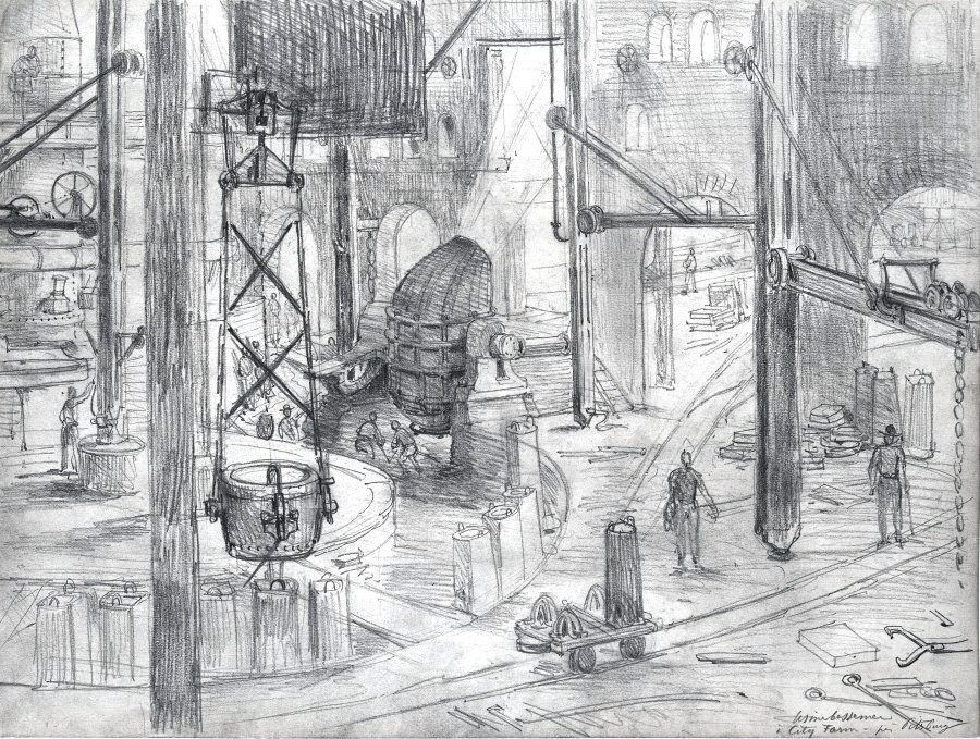 900x679 design industrial factory drawing vintage printable - Factory Drawing