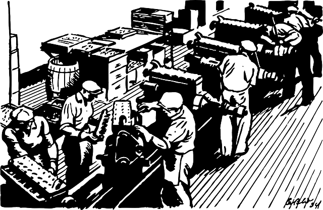 640x417 Assembly Line Picture Freeuse Huge Freebie! Download - Factory Line Drawing