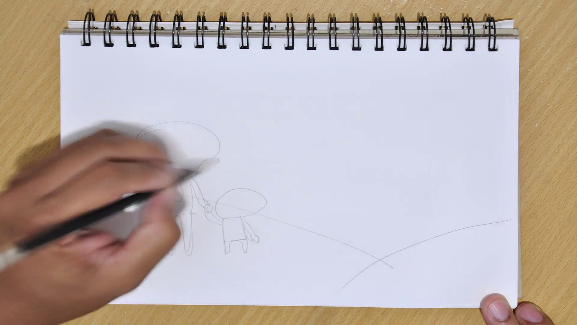 1920x1080 Hand Drawing Doodle Sketch Of Industrial Factory With Smoke - Factory Pollution Drawing