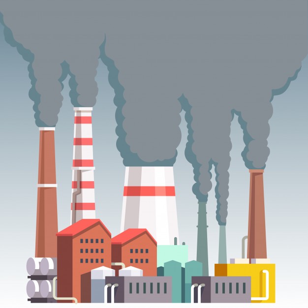 626x626 Pollution Vectors, Photos And Free Download - Factory Pollution Drawing