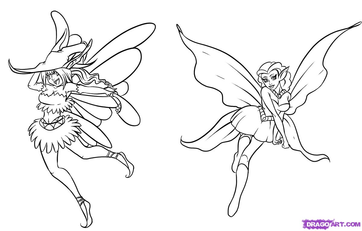1200x767 How To Draw Fairies, Step - Faerie Drawing
