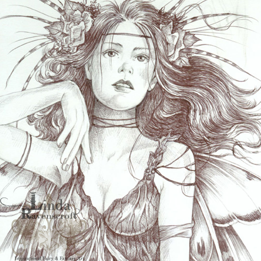 1000x1000 original drawing faerie sold the mystic garden glastonbury - Faerie Drawing
