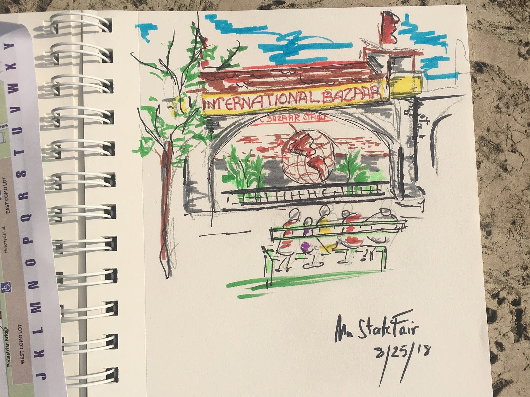 1800x1350 photos artists capture state fair's energy with sketches mpr news - Fair Images For Drawing