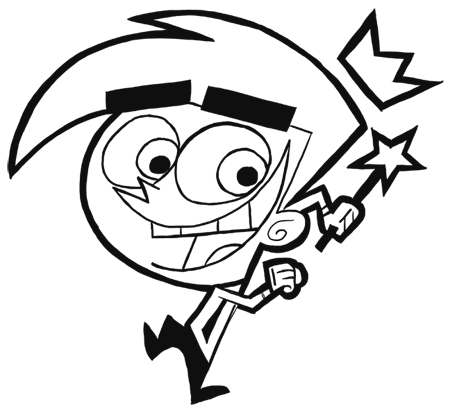 450x411 how to draw cosmo from fairly odd parents step - Fairly Odd Parents Drawing