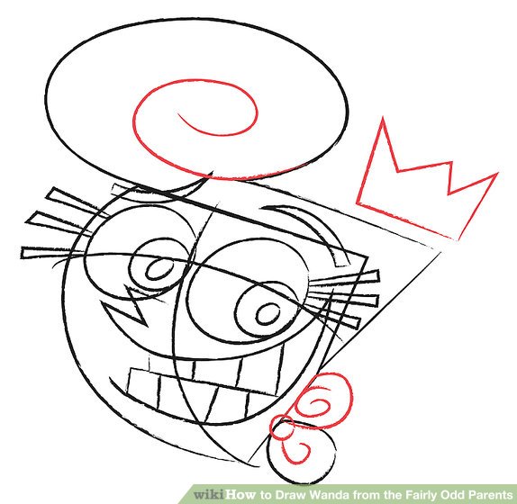 574x560 how to draw wanda from the fairly odd parents steps - Fairly Odd Parents Drawing