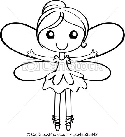 429x470 cartoon fairy outline cartoon fairy outline - Fairy Black And White Drawings