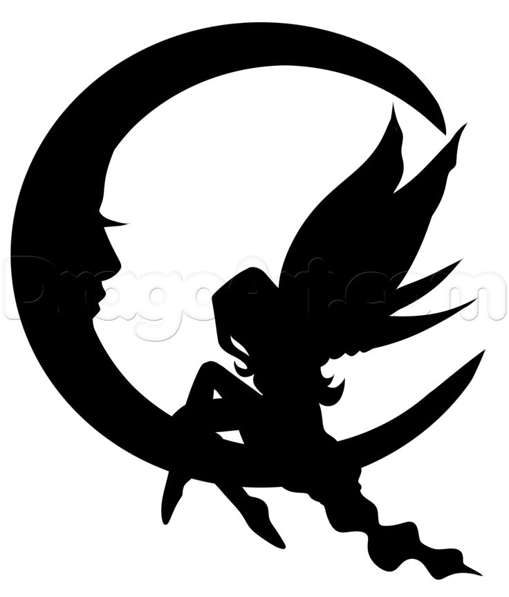 736x862 Fairy Silhouette Drawings Great Free Clipart, Silhouette - Fairy Black And White Drawings