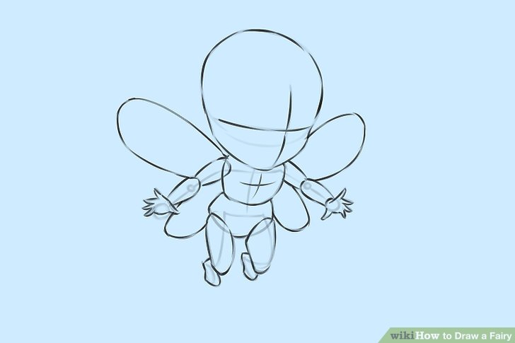 728x485 Easy Ways To Draw A Fairy - Fairy Cartoon Drawing