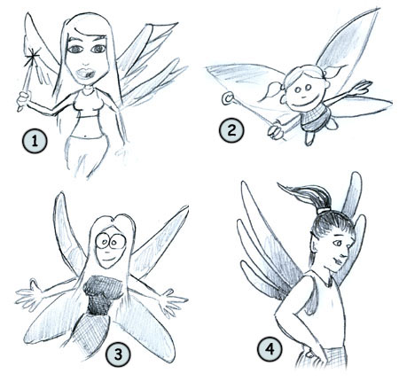 450x430 How To Draw Fairies - Fairy Cartoon Drawing