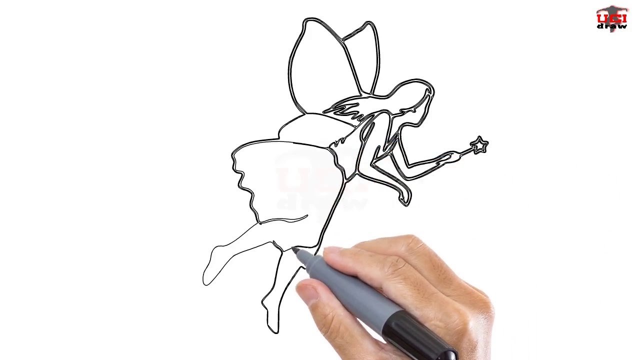 1280x720 How To Draw A Fairy Easy Step - Fairy Drawing