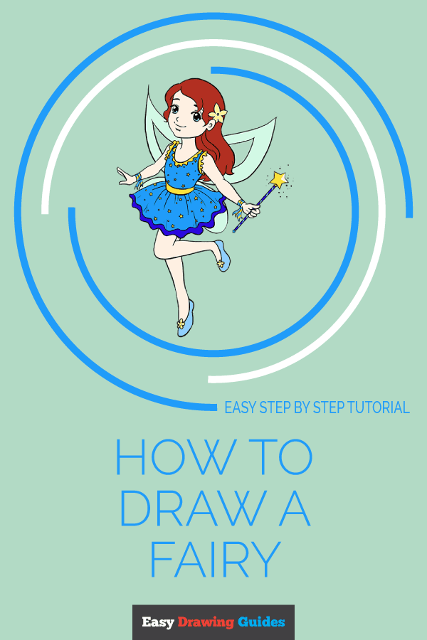 600x900 How To Draw A Fairy In A Few Easy Steps Easy Drawing Guides - Fairy Drawing Easy