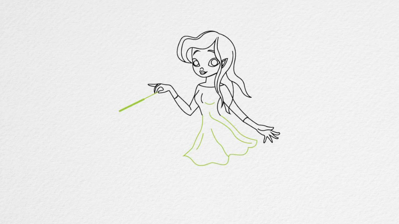 1280x720 How To Draw A Fairy Step - Fairy Drawing Easy