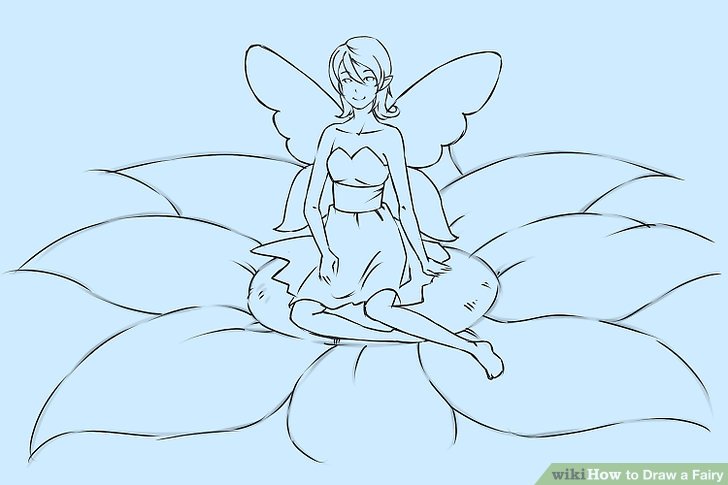 728x485 Easy Ways To Draw A Fairy - Fairy Drawing Images