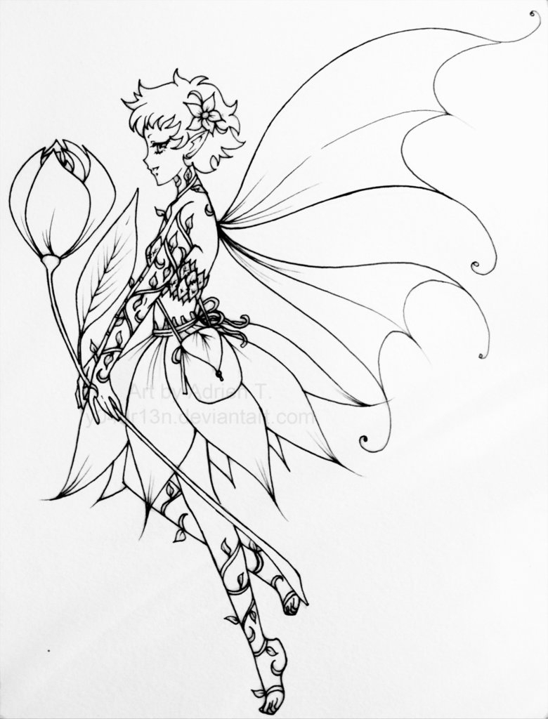 780x1024 Romantic Flower Fairy Drawing Photos - Fairy Drawing Images
