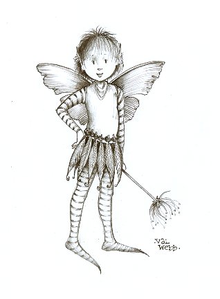 318x432 February - Fairy Garden Drawing
