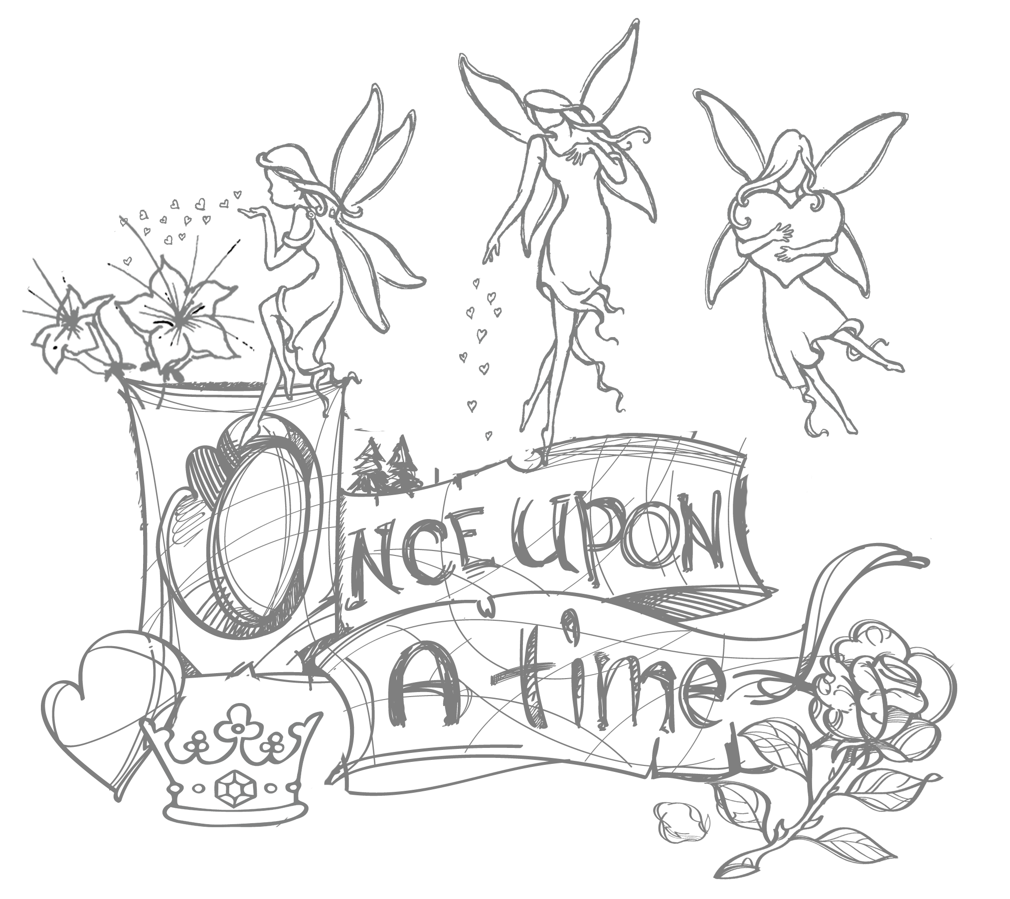 2026x1803 Collection Of Free Garden Vector Drawing Download On Ui Ex - Fairy Garden Drawing