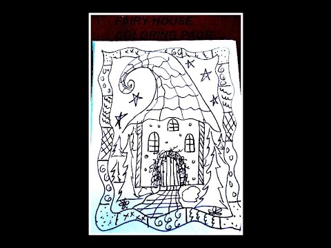 480x360 How To Draw A Fairy House Coloring - Fairy House Drawing