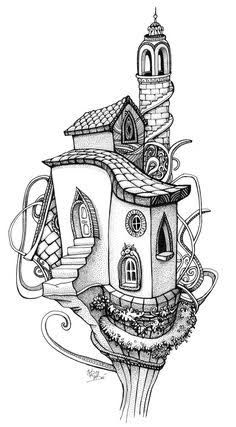 236x427 Image Result For Fairy House Mushroom Stamps Drawing Inspiration - Fairy House Drawing
