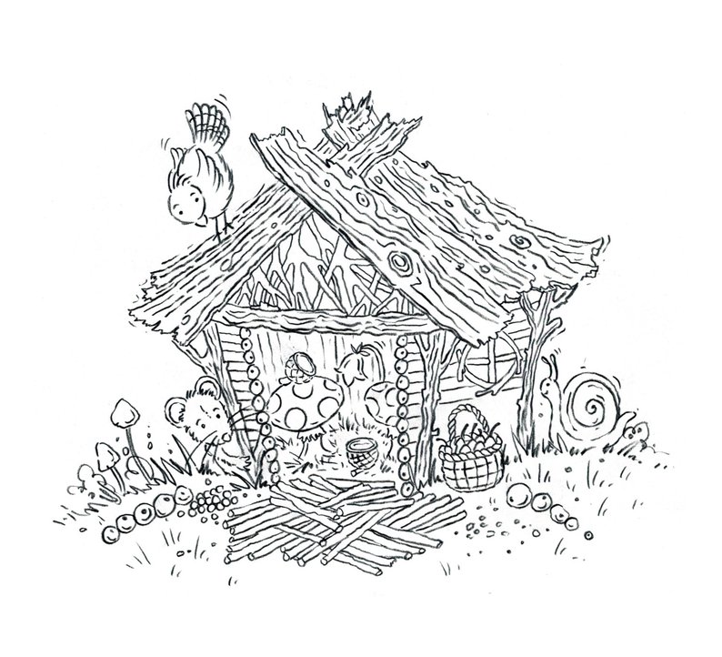 794x722 The Fairy House Original Drawing For 'where Do Fairies Etsy - Fairy House Drawing