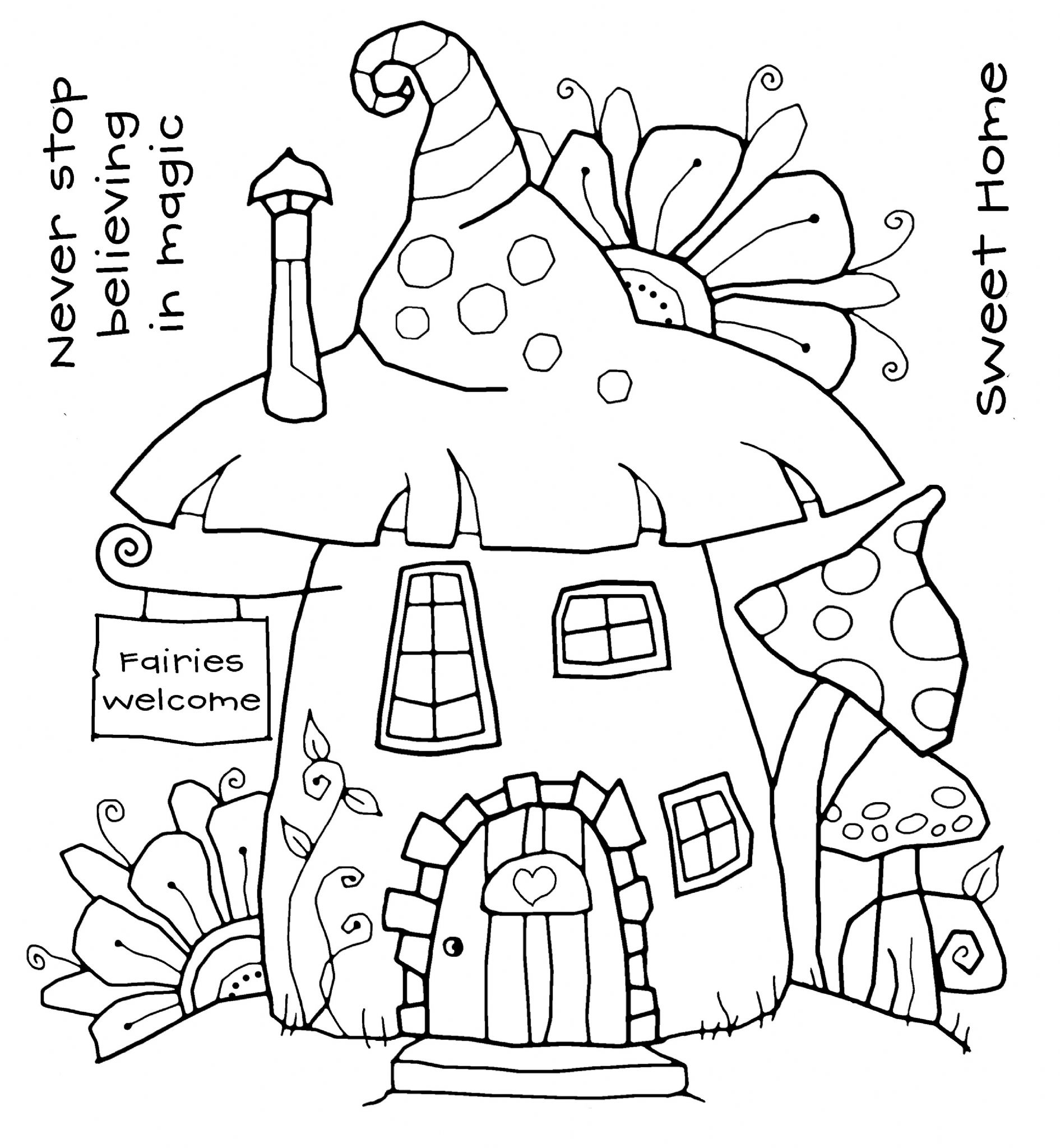 Woodware - Fairy House Drawing. 