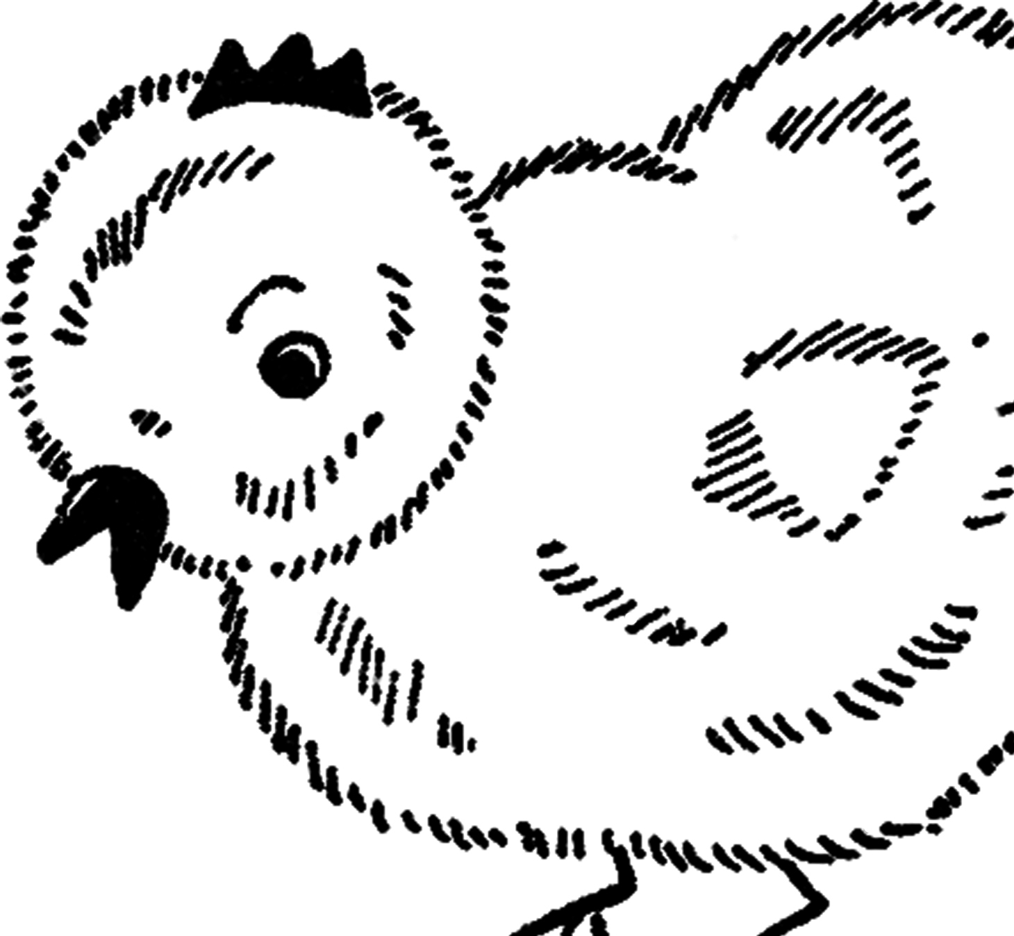 1460x1348 Easter Chick Line Drawing! - Fairy Line Drawing