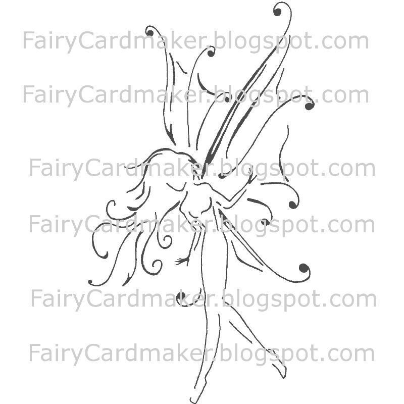 800x800 Fairy Cardmaker There's A New Fairy In Town! - Fairy Line Drawing