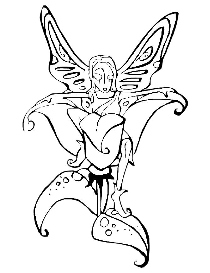 671x869 Fairy Coloring Pages - Fairy Line Drawing