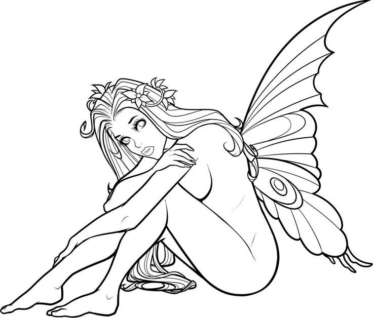 736x628 image result for image line drawing fairy painting drawings - Fairy Line Drawing