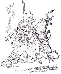 236x284 Best Fairy Drawings Images Coloring Pages, Coloring Sheets - Fairy Line Drawing