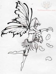 235x312 Best Fairy Tattoo Designs Outline Images Drawings, Faeries - Fairy Outline Drawing
