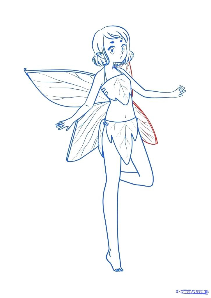 725x1024 Anime Guy Coloring Pages Boy Outline Fairy Drawings How To Book - Fairy Outline Drawing