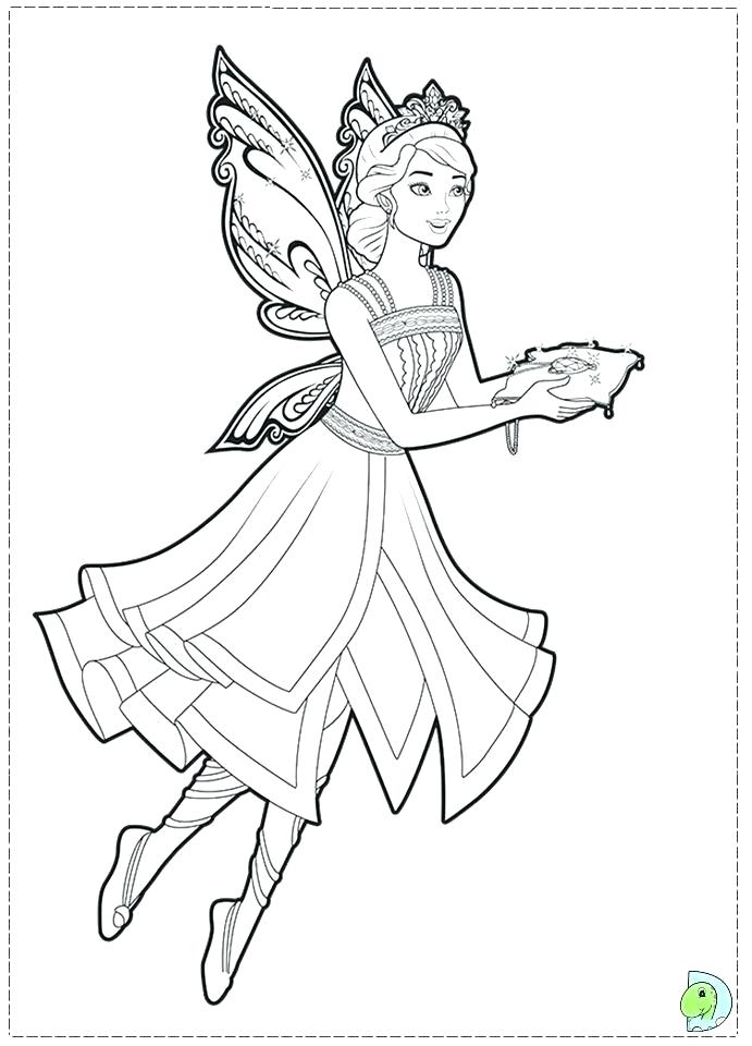 691x960 Fairy Princess Coloring Pages Printable Barbie Colouring To Sweet - Fairy Princess Drawing