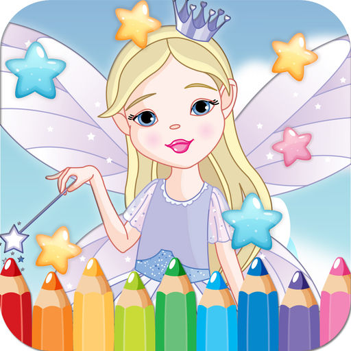 512x512 Fairy Princess Drawing Coloring Book - Fairy Princess Drawing