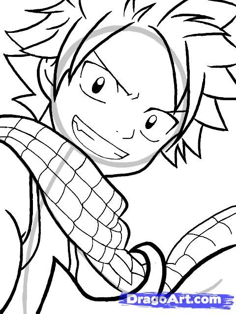 480x640 how to draw natsu dragneel from fairy tail step how to draw - Fairy Tail Anime Drawings