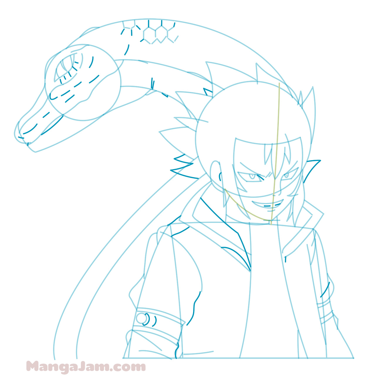 1261x1280 how to draw erik cobra from fairy tail - Fairy Tail Drawing