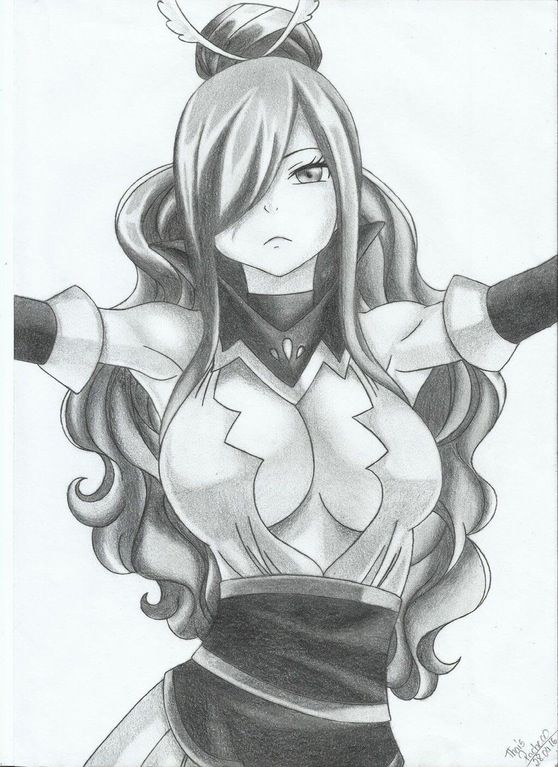 558x767 Erza Scarlet Wingblade Armor Thais Pacheco - Fairy Tail Erza Drawing