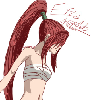 320x351 erza scarlet from fairy tail - Fairy Tail Erza Drawing