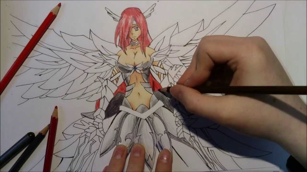 1280x720 how to drawerza from fairy tail hd - Fairy Tail Erza Drawing
