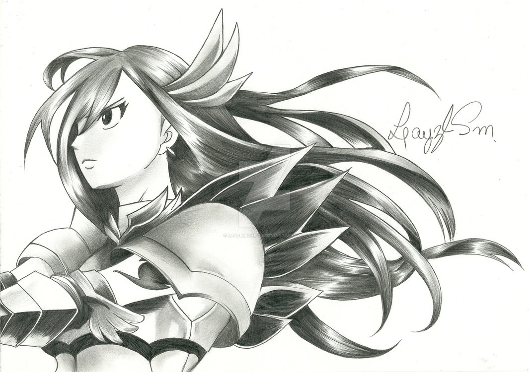 1065x750 My Erza Scarlet Drawing - Fairy Tail Erza Drawing