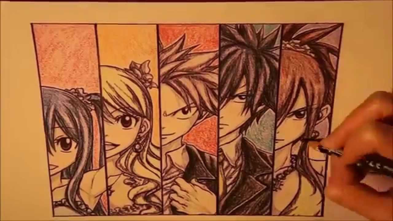 1280x720 How To Draw Team Fairy Tail - Fairy Tail Manga Drawing