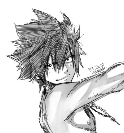 400x428 Gray Fairy Tail Tumblr - Fairy Tail Manga Drawing