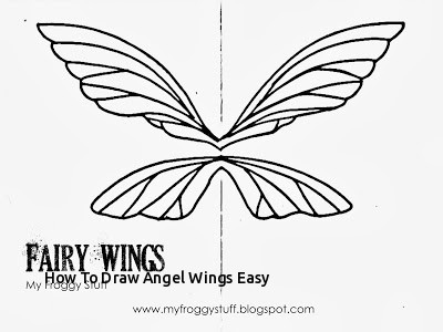 400x300 How To Draw Angel Wings Easy My Froggy Stuff How To Make Doll - Fairy Wings Drawing